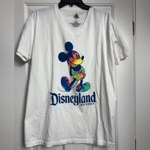 Disneyland Resort White Tee with Colorful Mickey